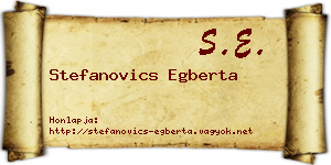 Stefanovics Egberta névjegykártya
